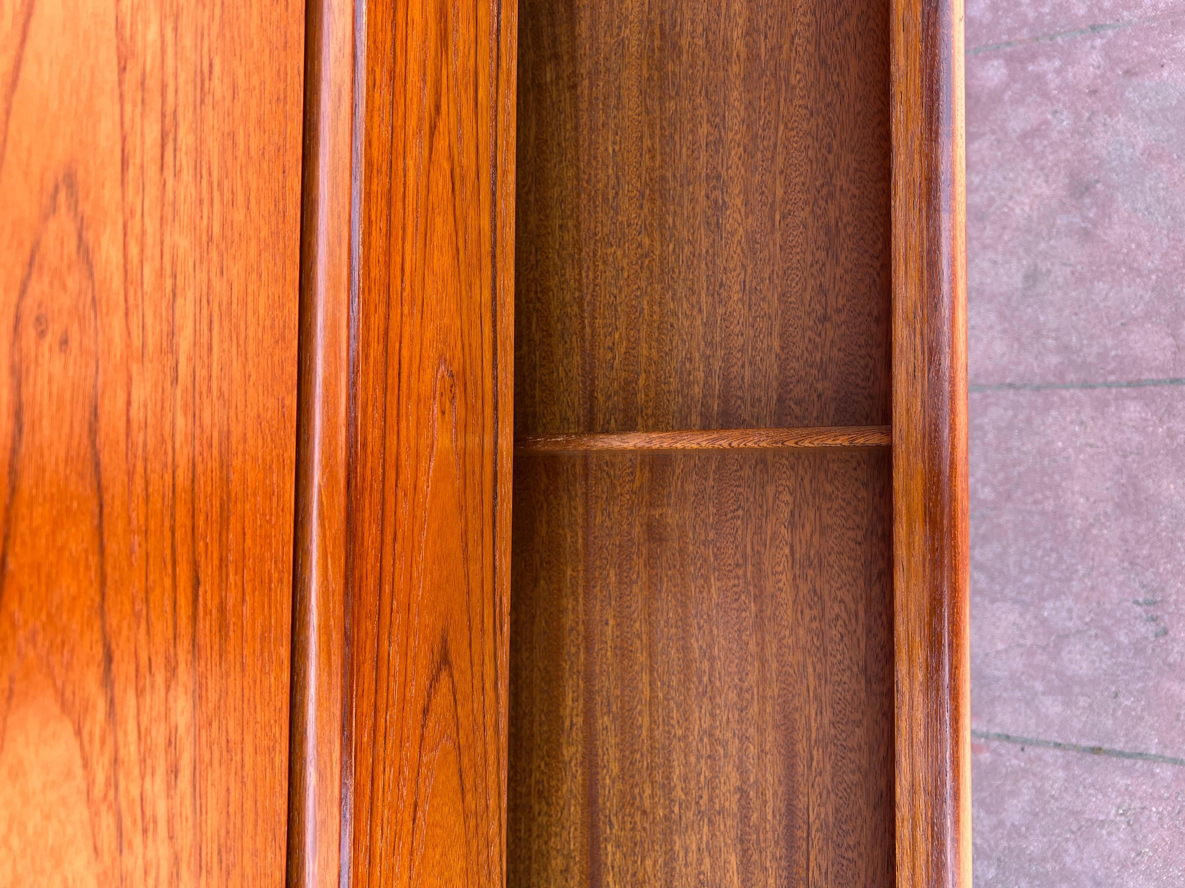 Danish Modern Tall Boy Solid Teak Dresser 3