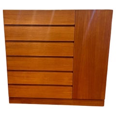 Used Danish Modern Tall Boy Teak Dresser by VM Mobelfabrik