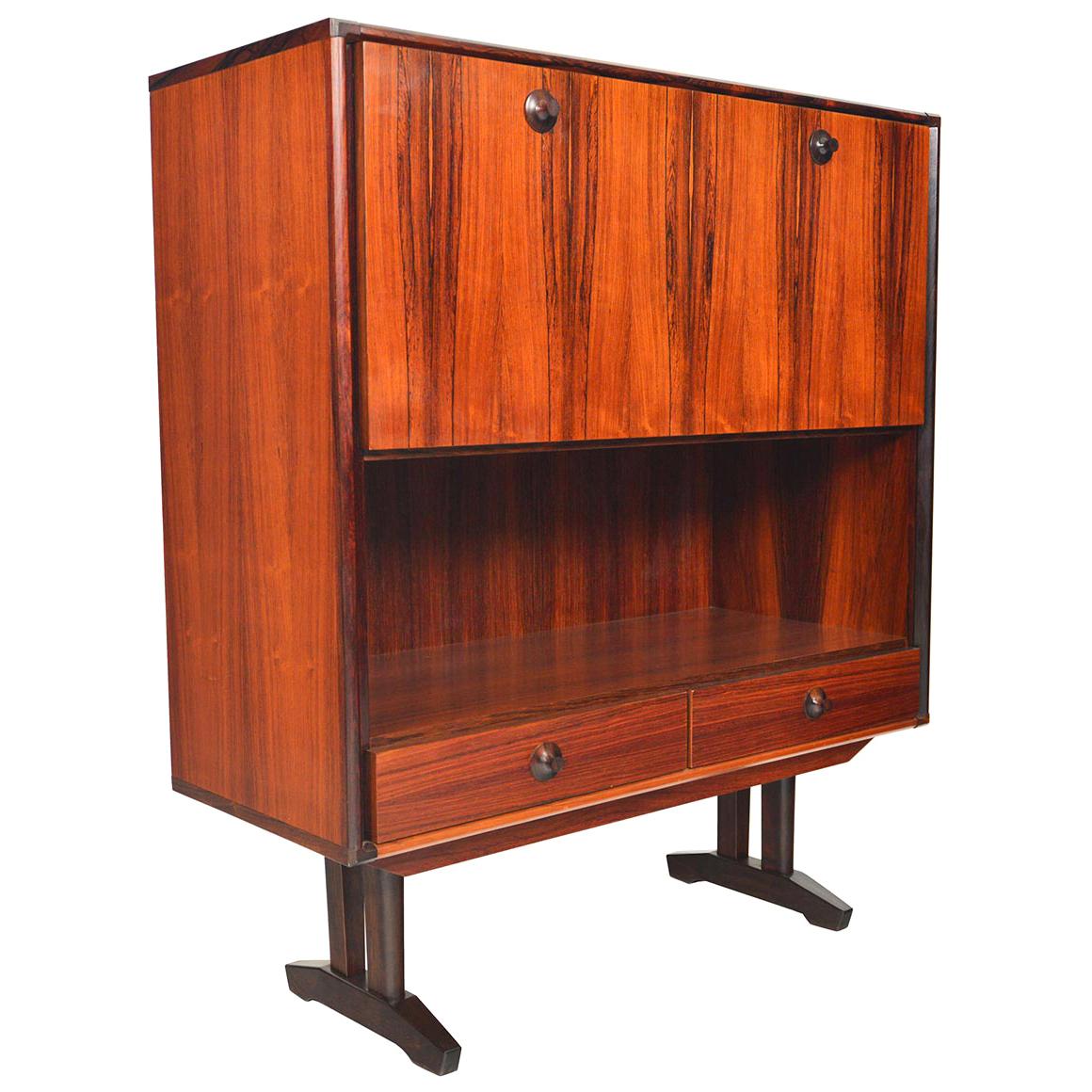 Danish Modern Tall Rosewood Bar