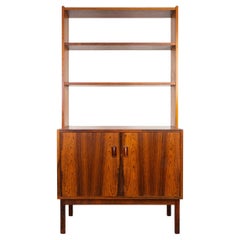 Danish Modern Tall Rosewood Bookcase/Cabinet