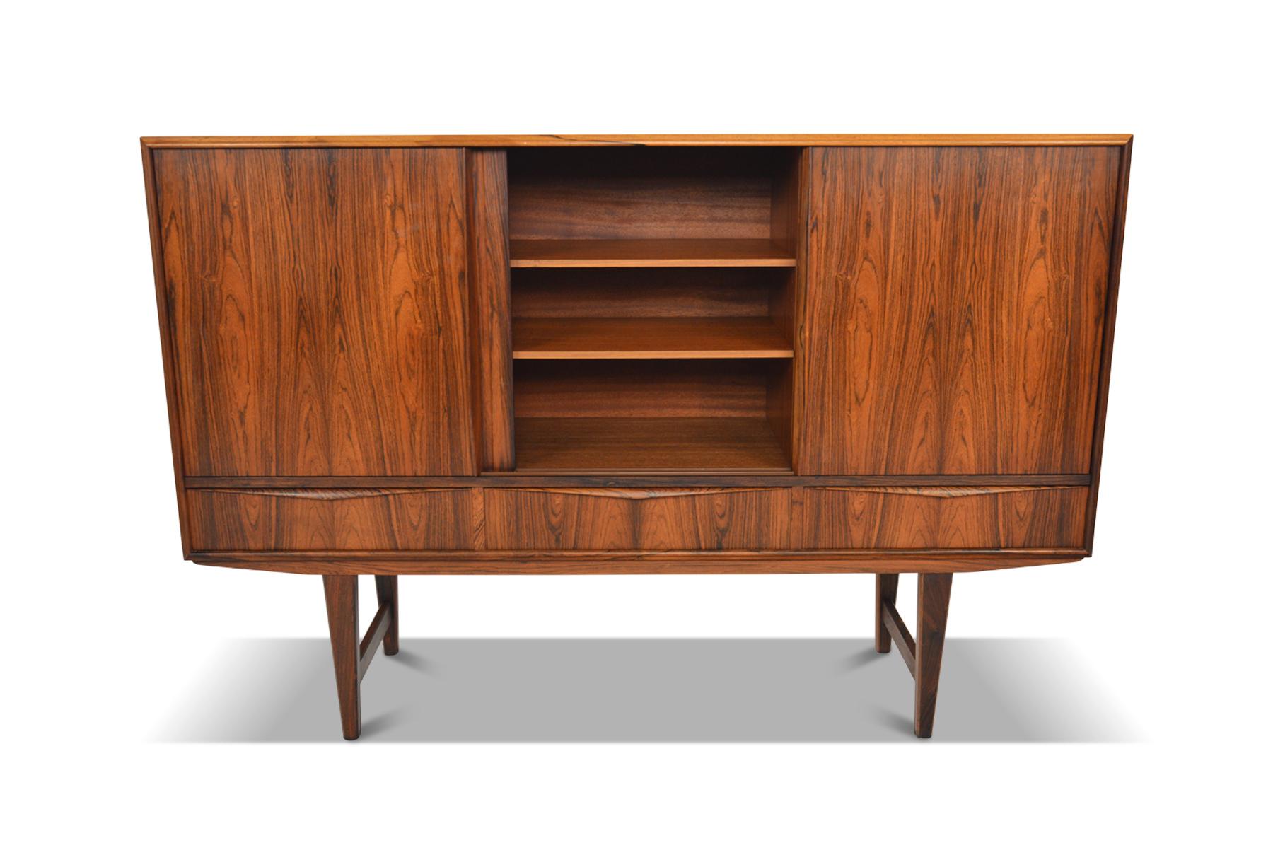 Mid-Century Modern Danish Modern Tall Rosewood Credenza by E.W. Bach