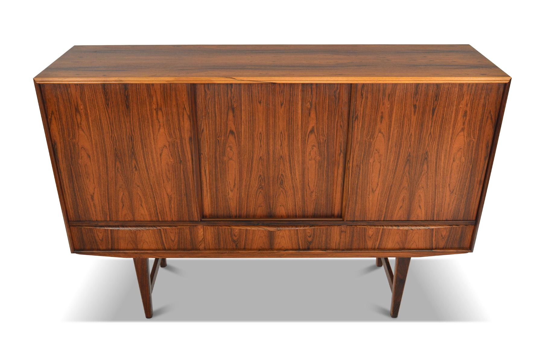 Danish Modern Tall Rosewood Credenza by E.W. Bach In Excellent Condition In Berkeley, CA