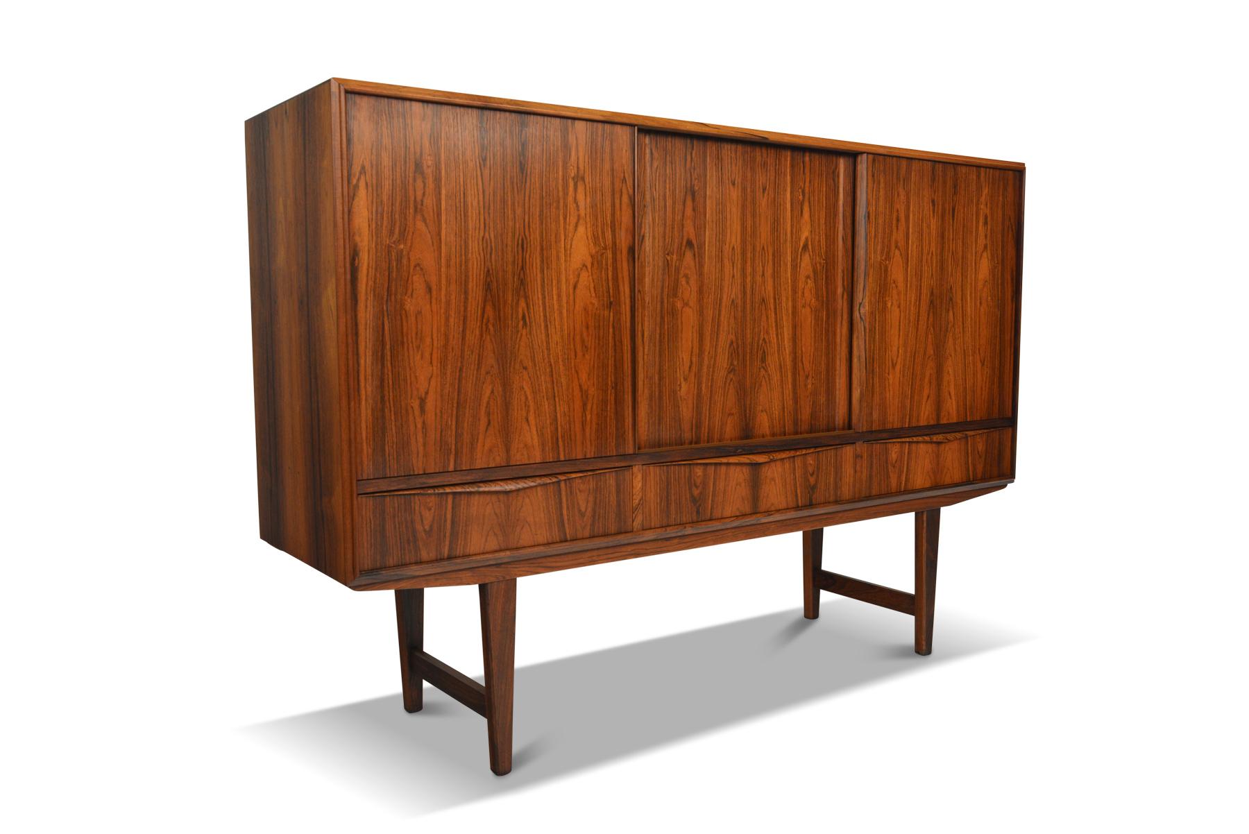 20th Century Danish Modern Tall Rosewood Credenza by E.W. Bach