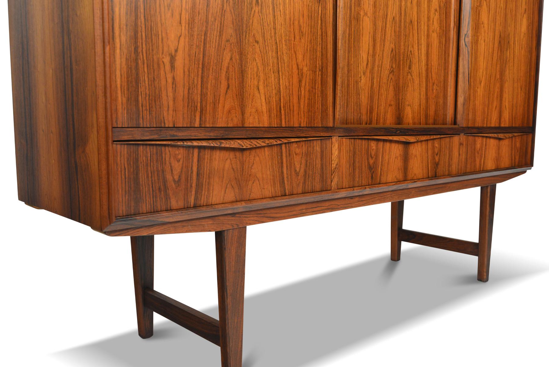 Danish Modern Tall Rosewood Credenza by E.W. Bach 1