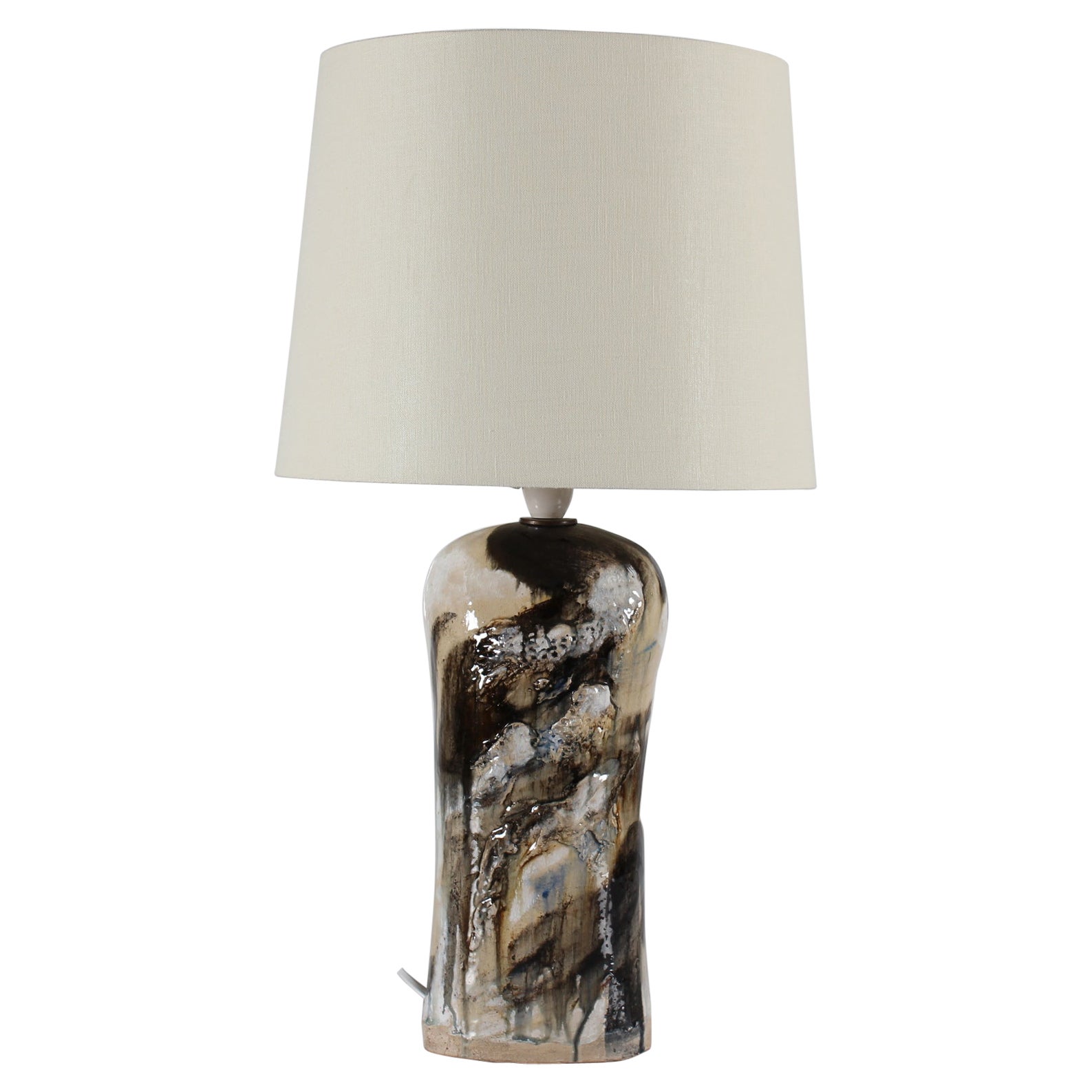 Danish Modern Tall Sculptural Ceramic Table Lamp by Jeppe Hagedorn-Olsen, 1960s
