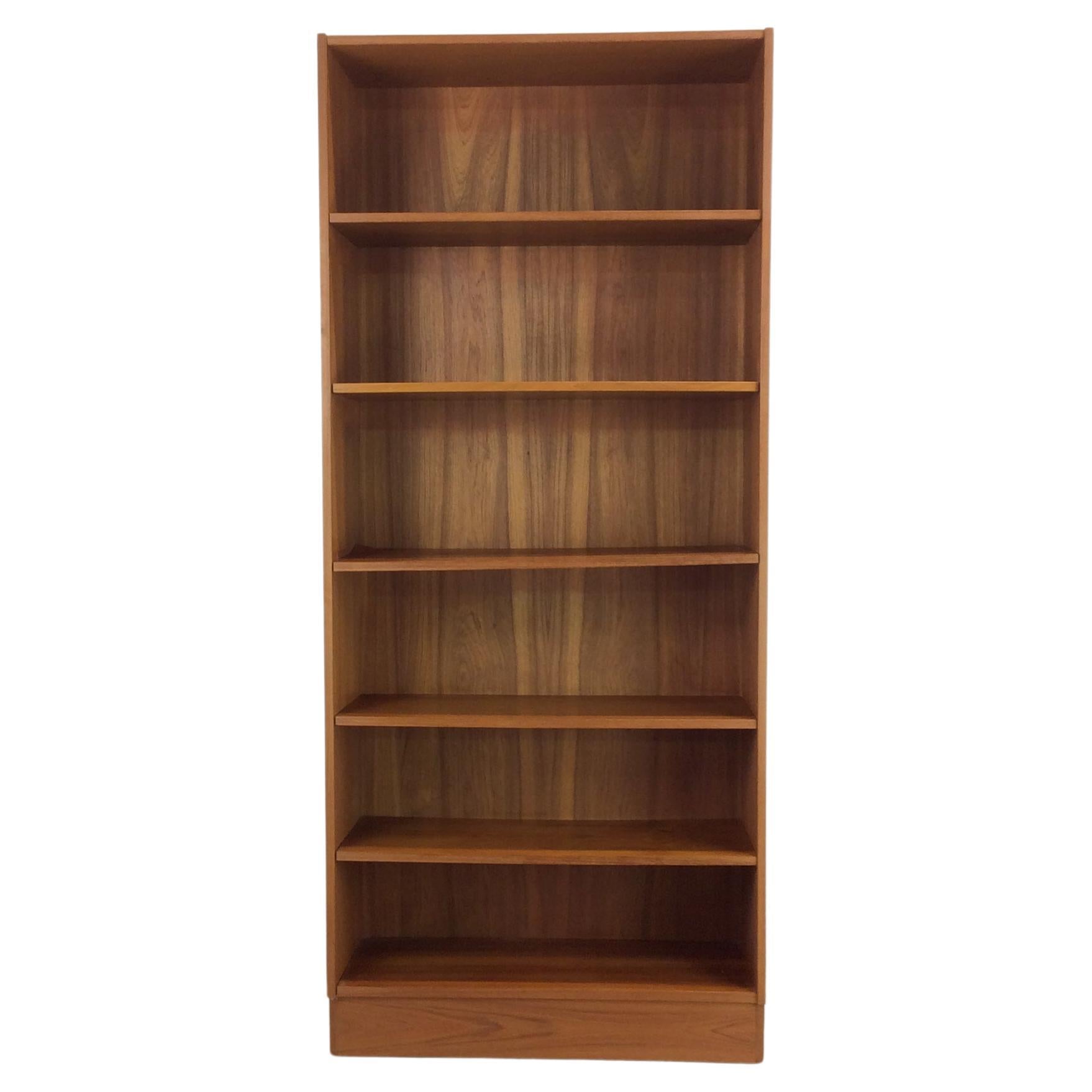 Danish Modern Tall Teak Bookcase