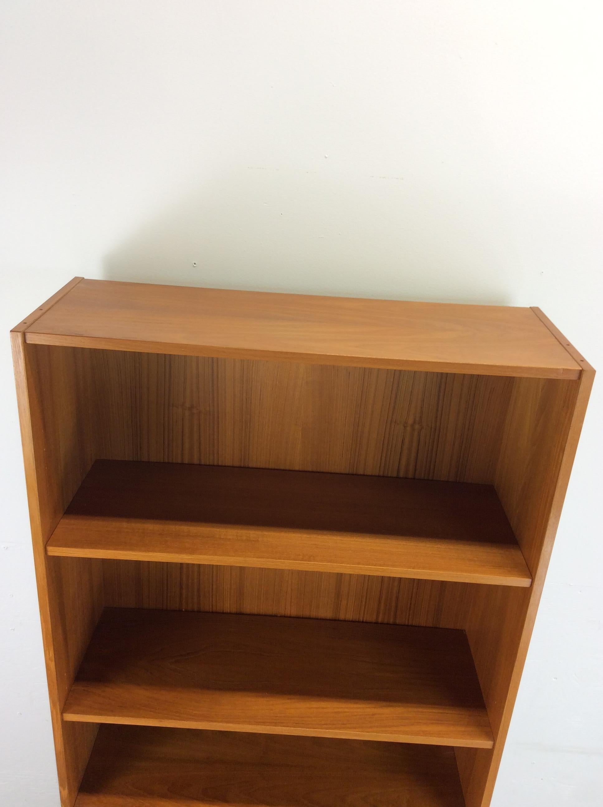 Danish Modern Tall Teak Bookcase with Adjustable Shelves 6