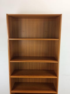Danish Modern Tall Teak Bookcase with Adjustable Shelves