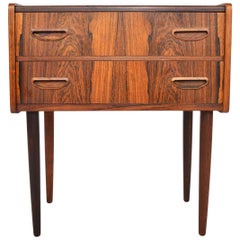 Danish Modern Tall Two-Drawer Rosewood Chest