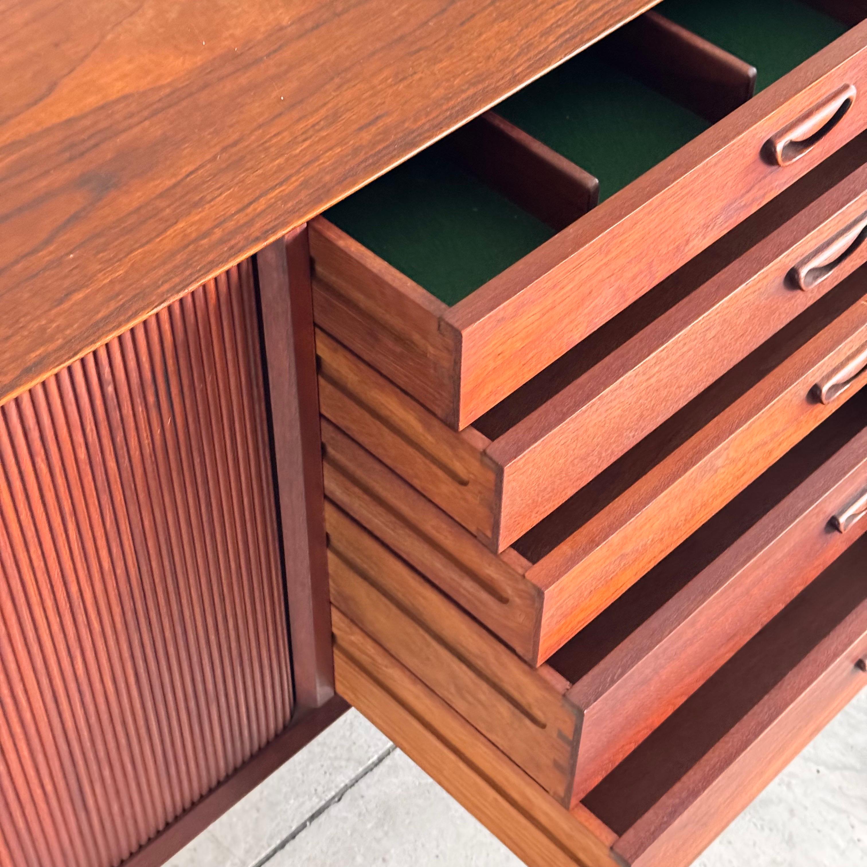 Danish Modern Tambour Credenza by Peter Hvidt & Orla Mølgaard-Nielsen, 1960s For Sale 3
