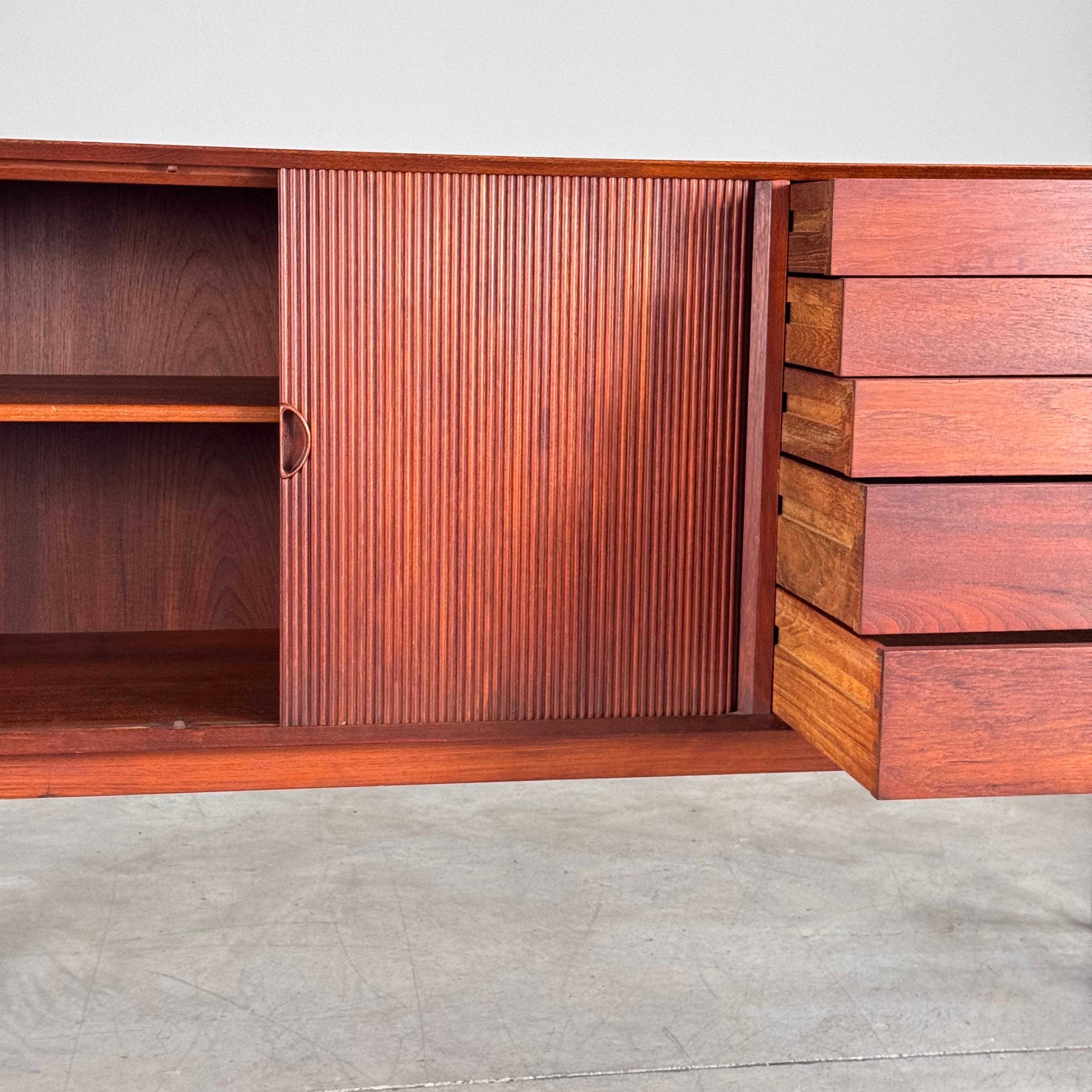 Danish Modern Tambour Credenza by Peter Hvidt & Orla Mølgaard-Nielsen, 1960s For Sale 10