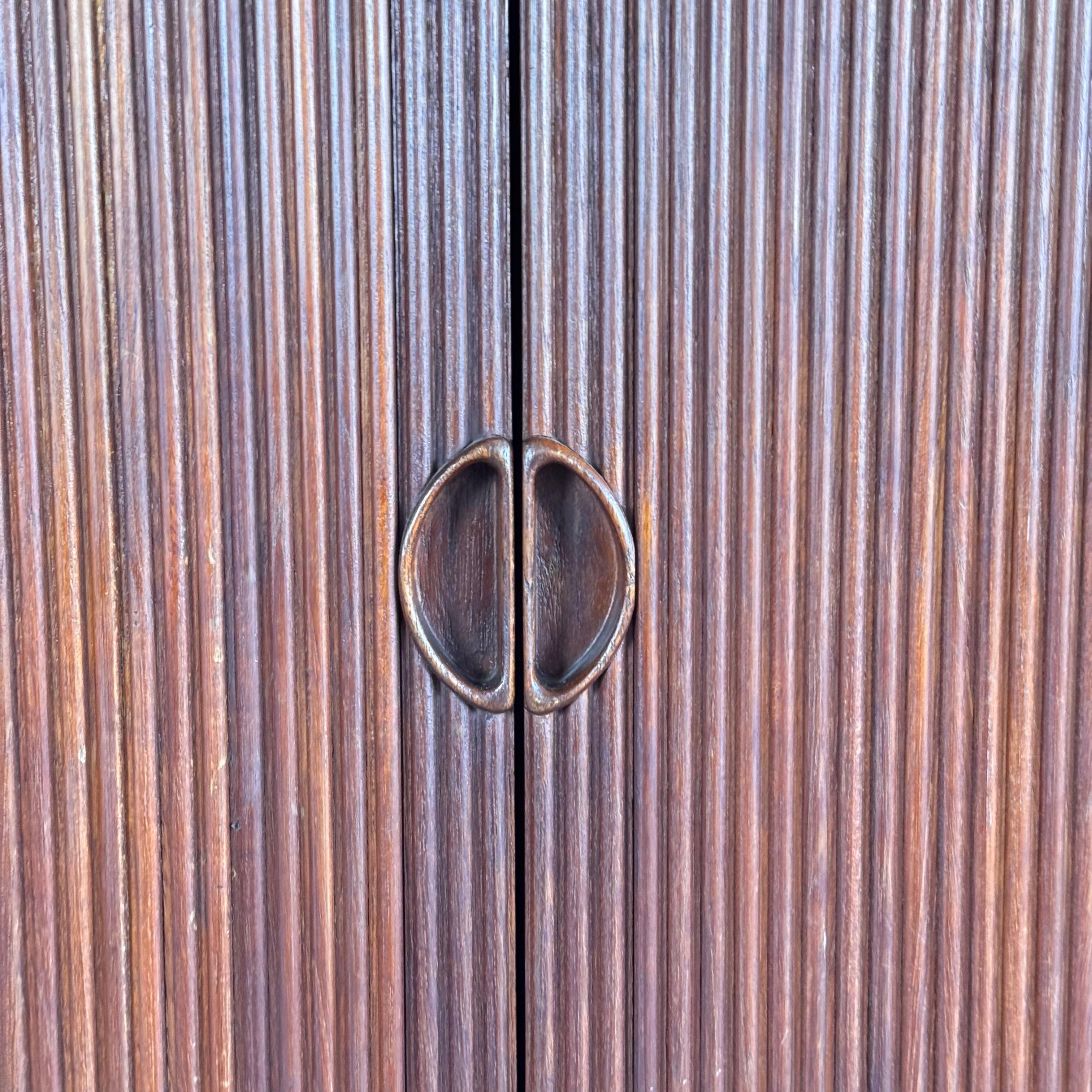 Hand-Crafted Danish Modern Tambour Credenza by Peter Hvidt & Orla Mølgaard-Nielsen, 1960s For Sale