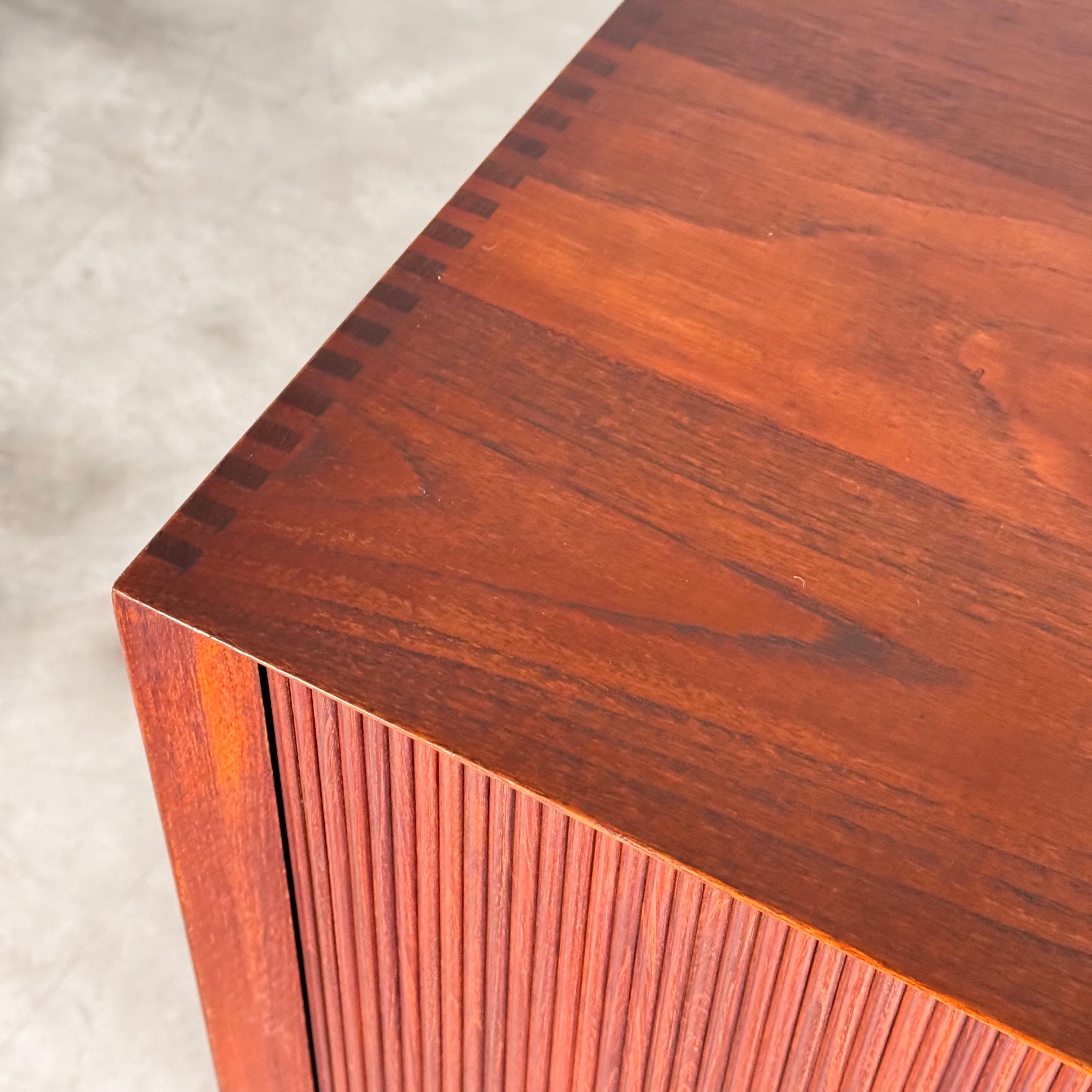 Danish Modern Tambour Credenza by Peter Hvidt & Orla Mølgaard-Nielsen, 1960s In Good Condition For Sale In Bagnolo Mella, Brescia