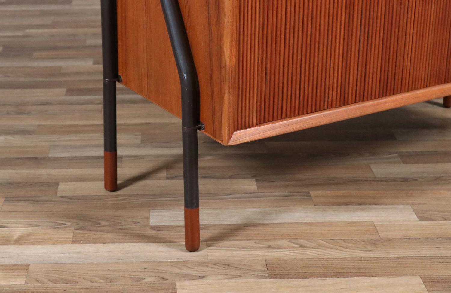 Danish Modern Tambour-Door Bookshelf by Lyby Mobler 3