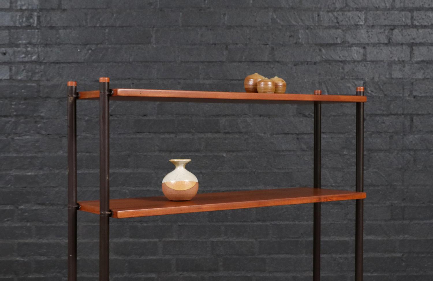 Danish Modern Tambour-Door Bookshelf by Lyby Mobler (Metall)
