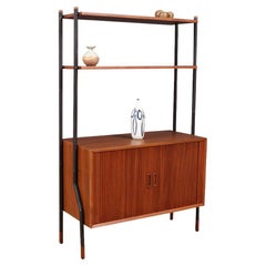 Danish Modern Tambour-Door Bookshelf by Lyby Mobler