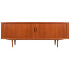 Danish Modern Tambour-Door Credenza by Carlo Jensen for Hundevad & Co.