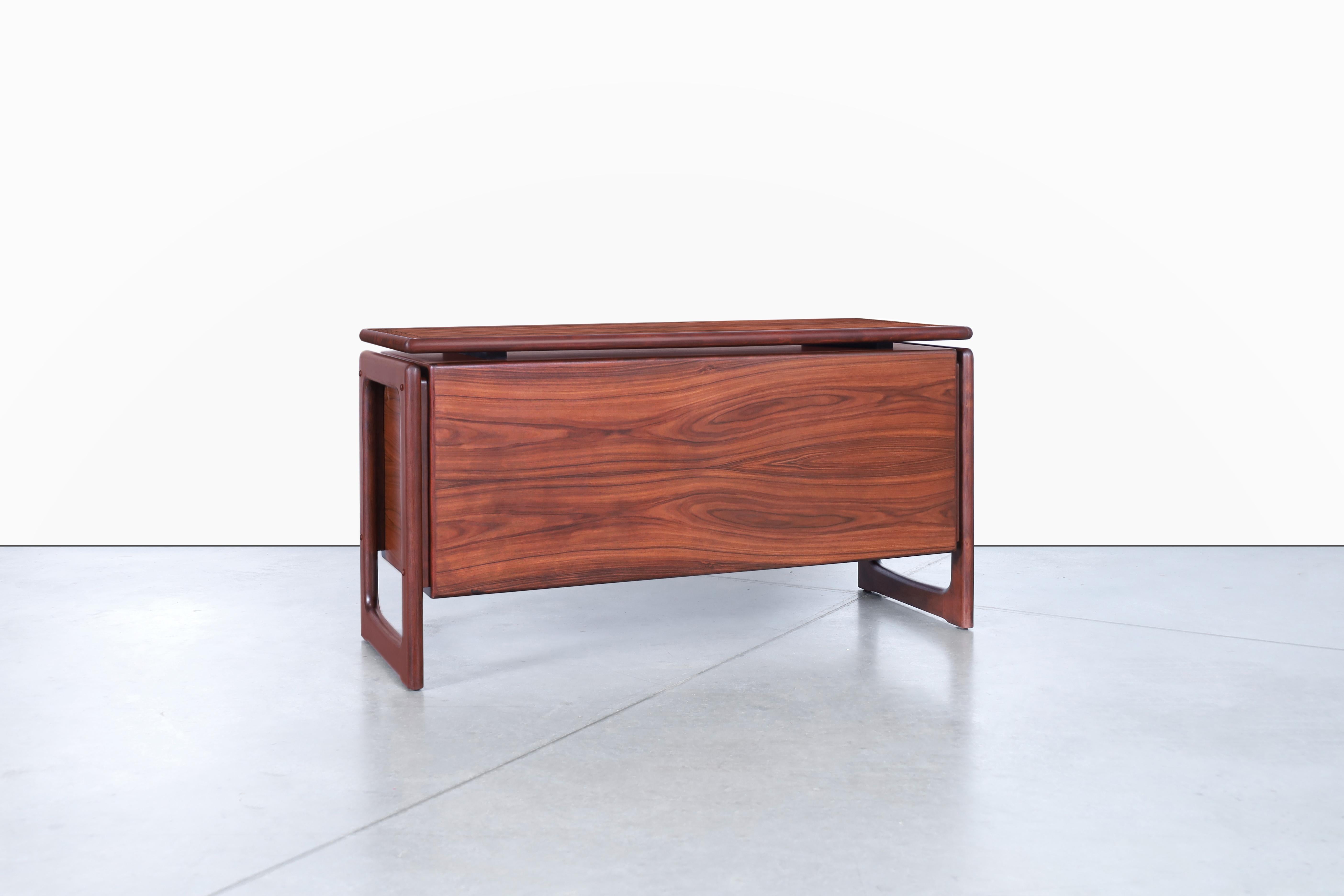 Danish Modern Rosewood Tambour Door Credenza by Dyrlund 5