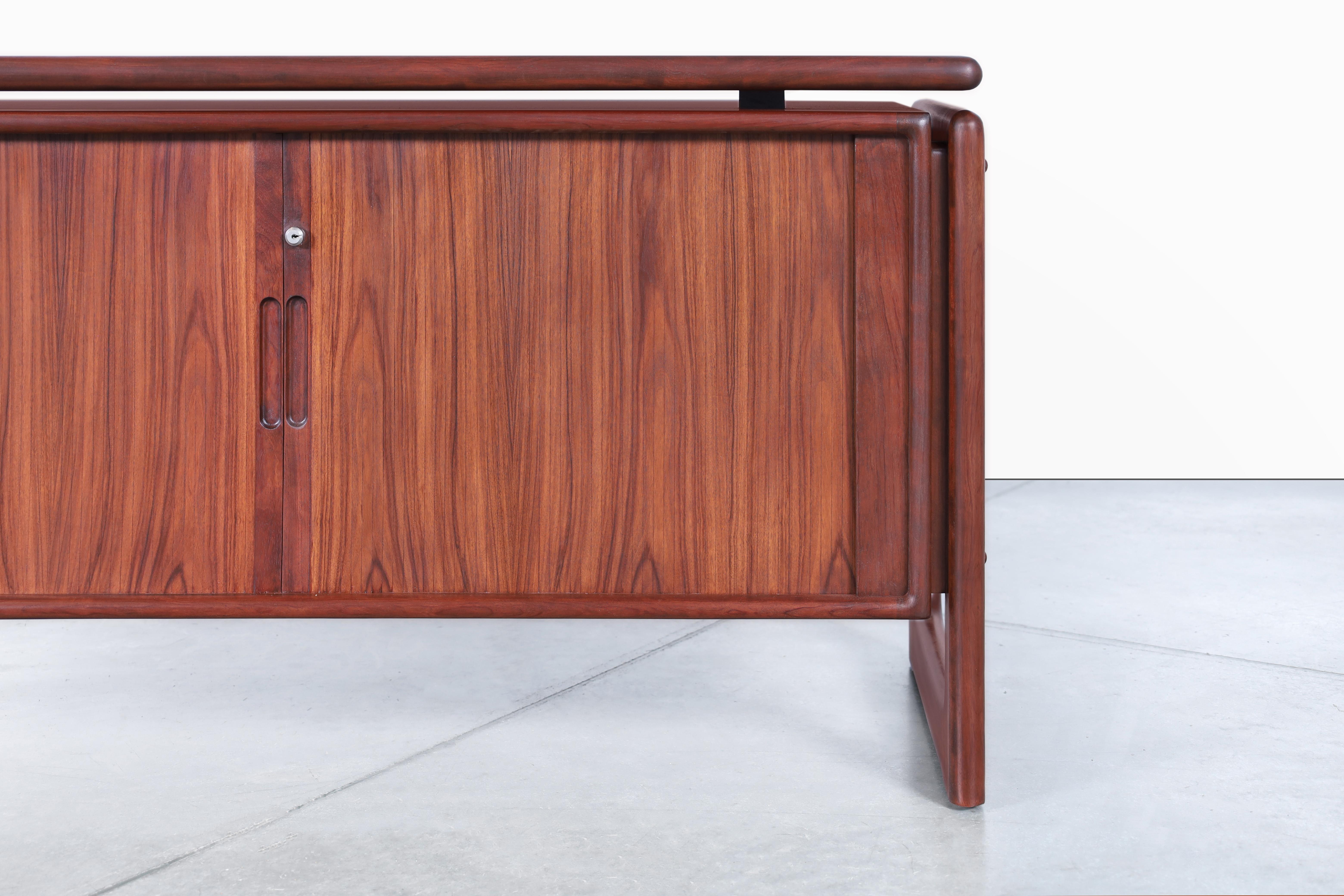 Mid-Century Modern Danish Modern Rosewood Tambour Door Credenza by Dyrlund