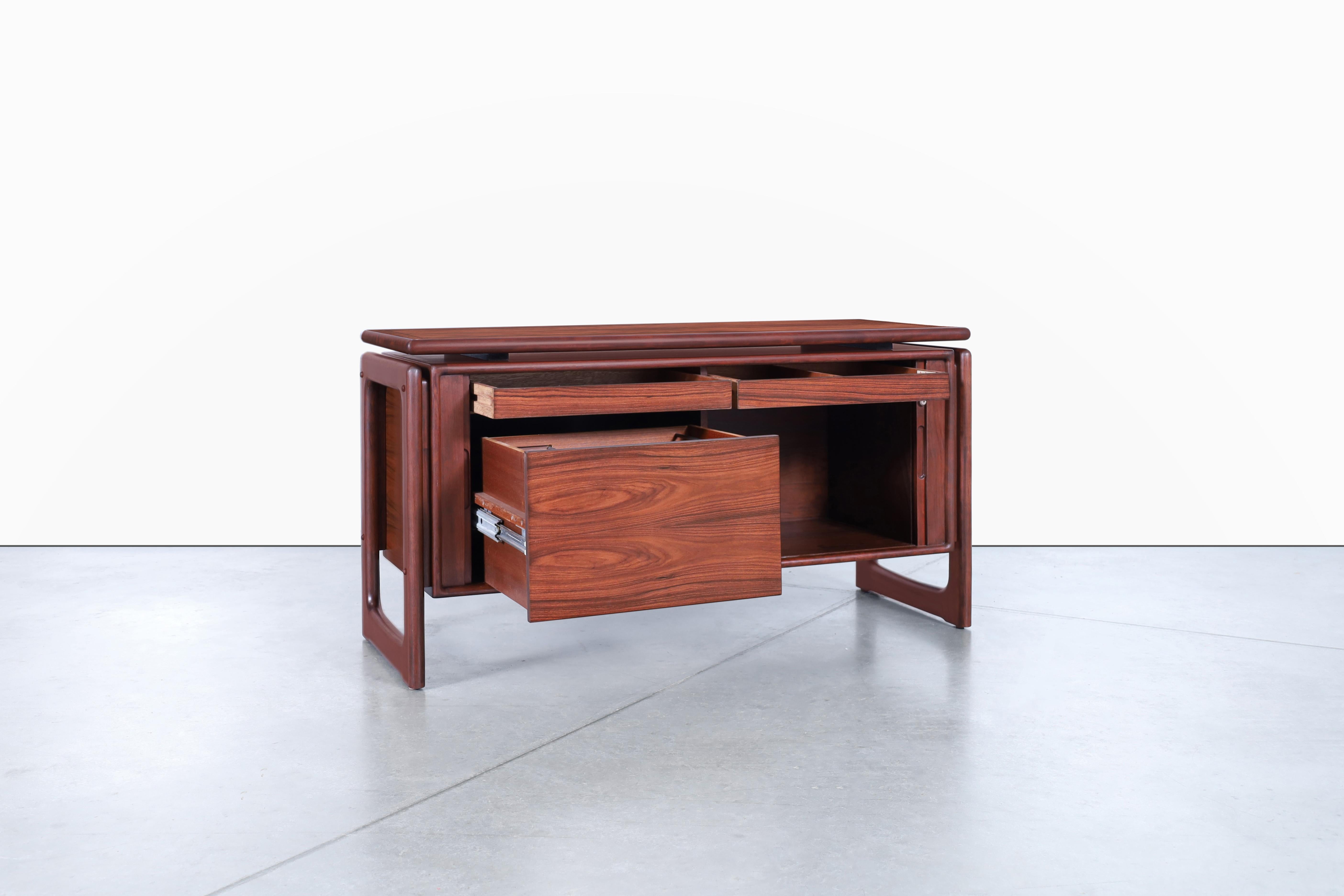 Danish Modern Rosewood Tambour Door Credenza by Dyrlund 3