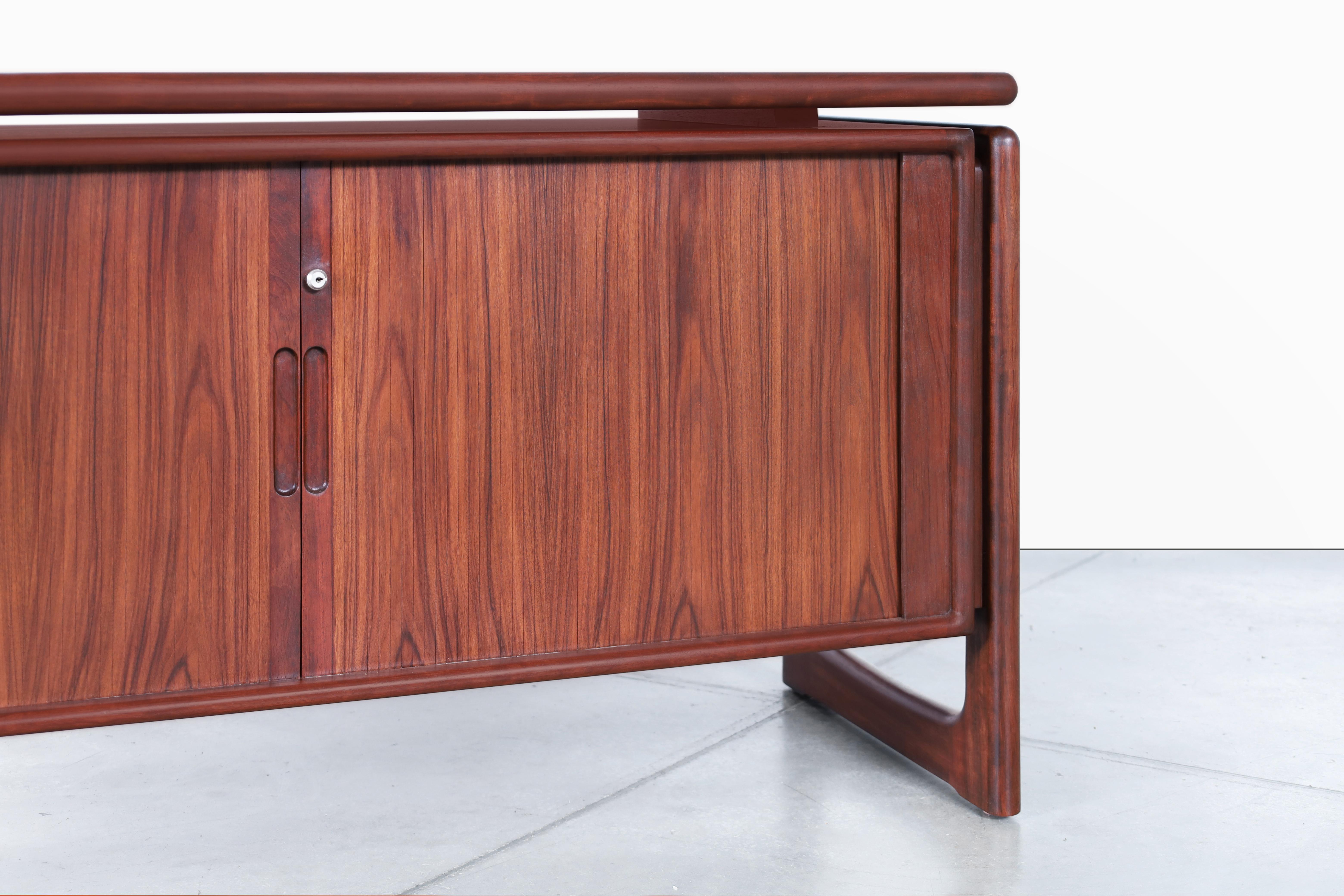 Danish Modern Rosewood Tambour Door Credenza by Dyrlund 4