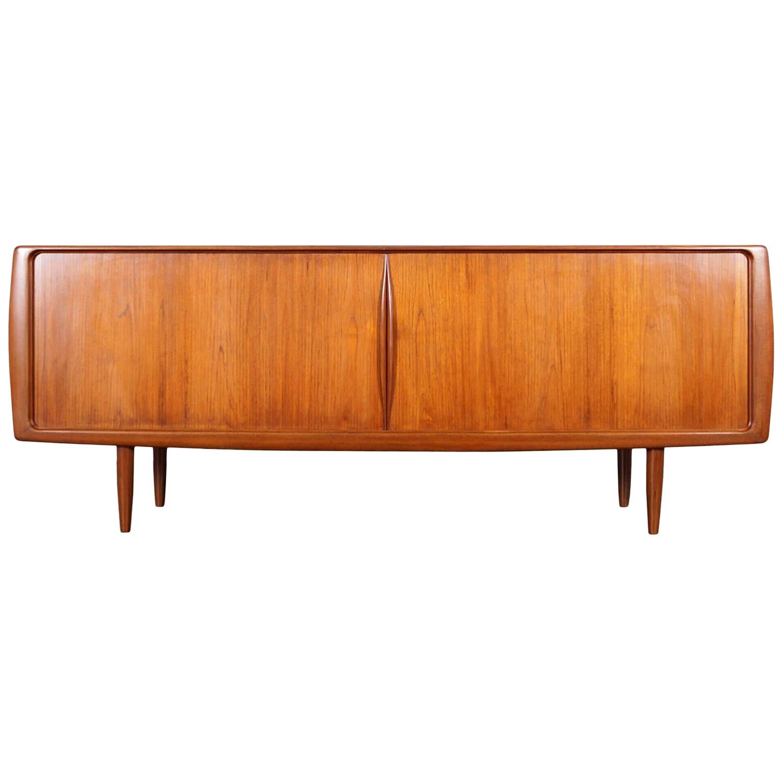 Danish Modern Tambour Door Credenza by Hoss Wulff