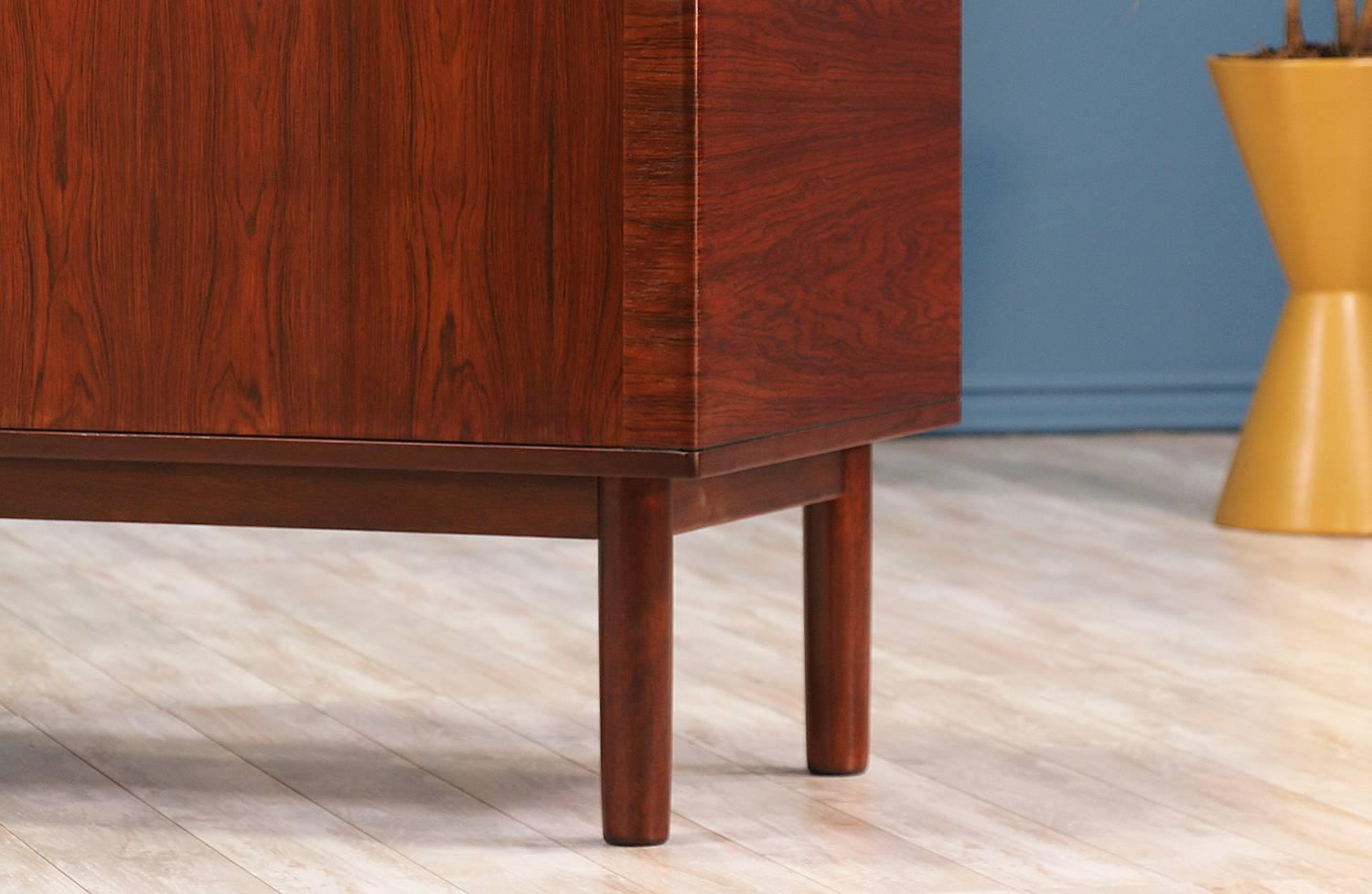 Danish Modern Tambour-Door Rosewood Credenza by Hornslet Møbelfrabrik 2