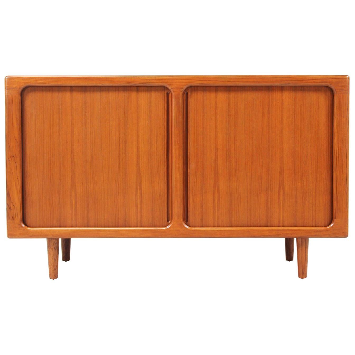 Danish Modern TambourDoor Teak Credenza by Dyrlund at 1stDibs