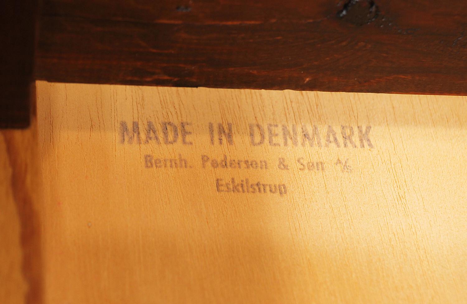 Danish Modern Tambour-Door Walnut Credenza by Bernhard Pedersen and Son 9