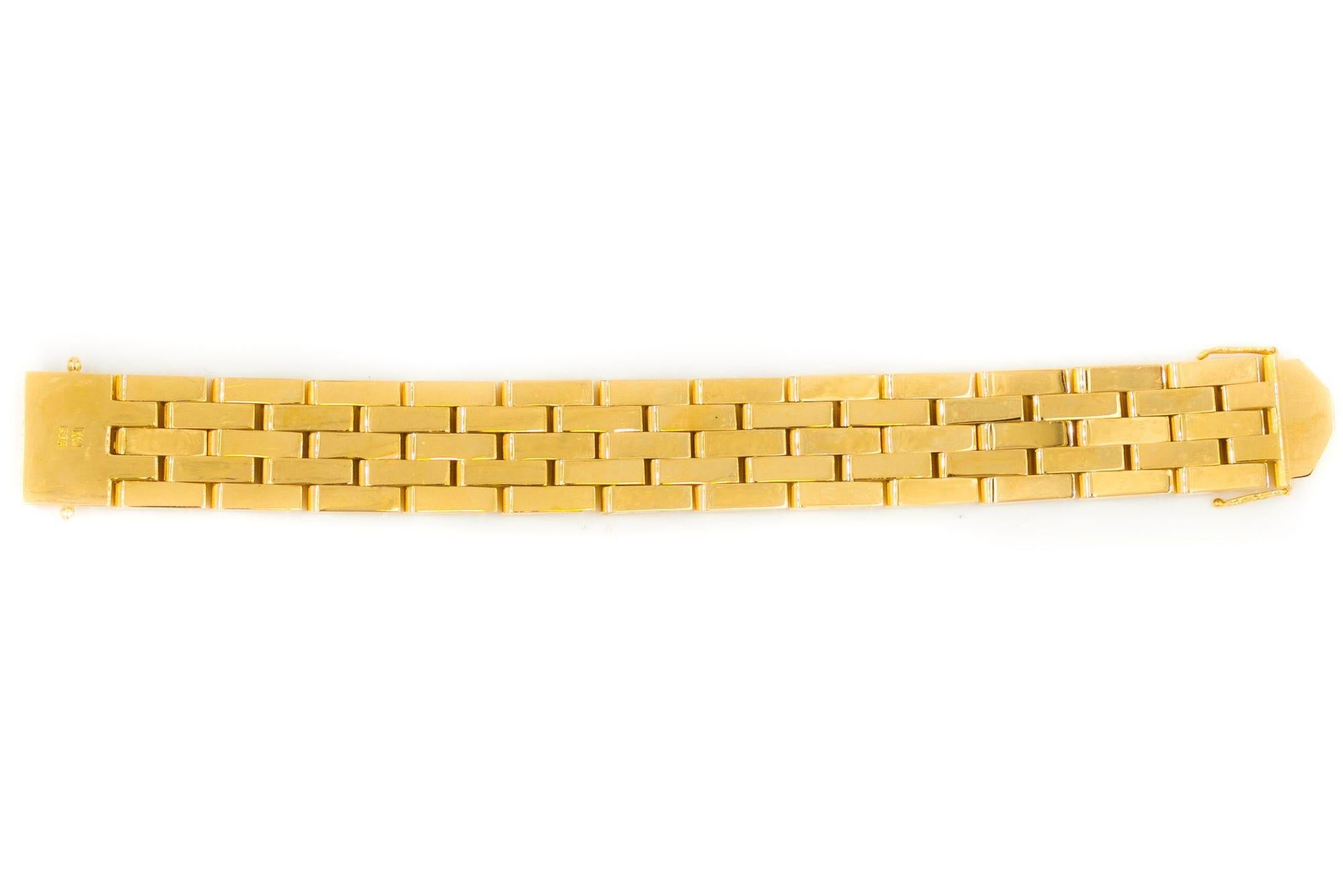 An absutely fantastic Danish modern bracelet designed by Willy Junget, it borrows the best elements of the Retro period with the distinctive 