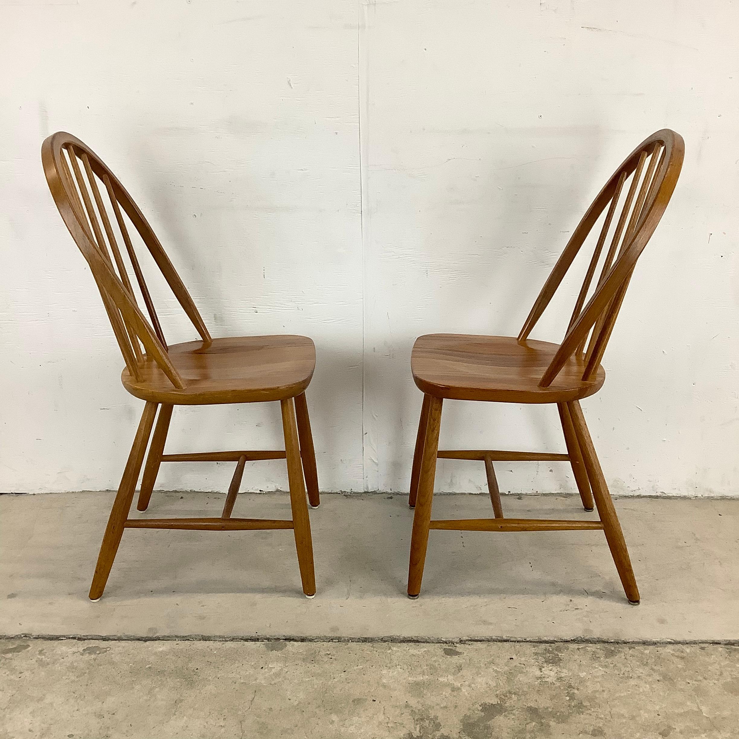 Scandinavian Danish Modern Tarm Stole Teak Dining Chairs- Set Four