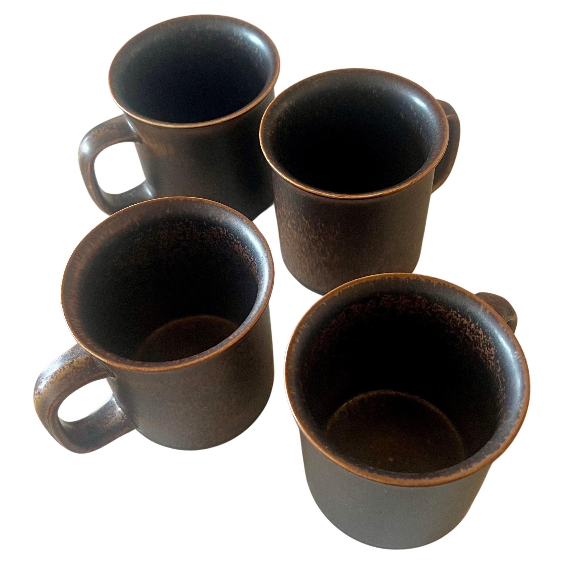 20th Century Danish Modern Tea Coffee Set Model Ruska, by Ulla Procope for Arabia, 1970s For Sale