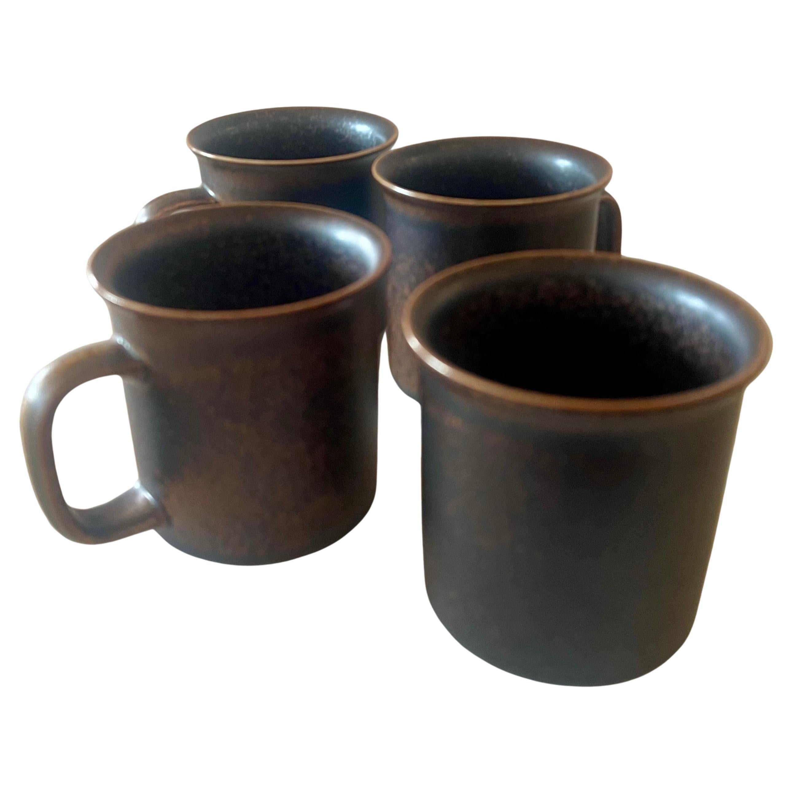 Ceramic Danish Modern Tea Coffee Set Model Ruska, by Ulla Procope for Arabia, 1970s For Sale