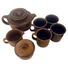 Juego de café y té moderno danés Modelo Ruska, de Ulla Procope para Arabia, años 70