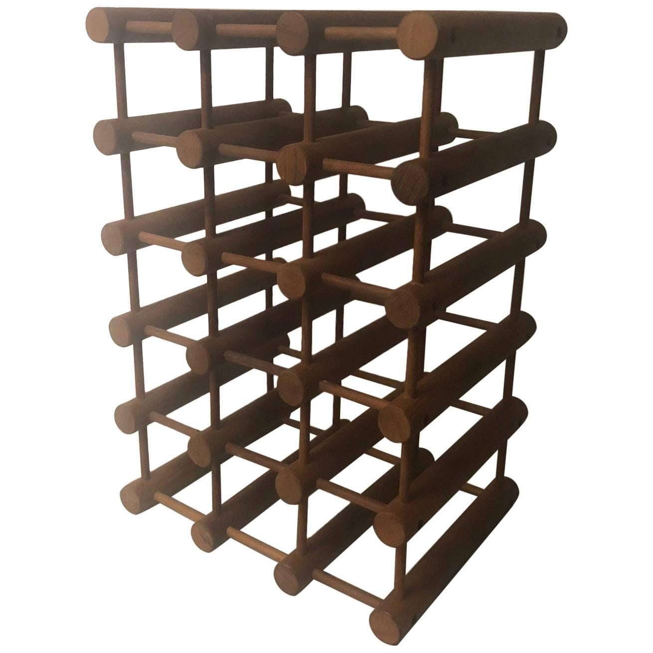 Danish Modern Teak 15 Bottle Wine Rack / Holder by Nissen Langaa