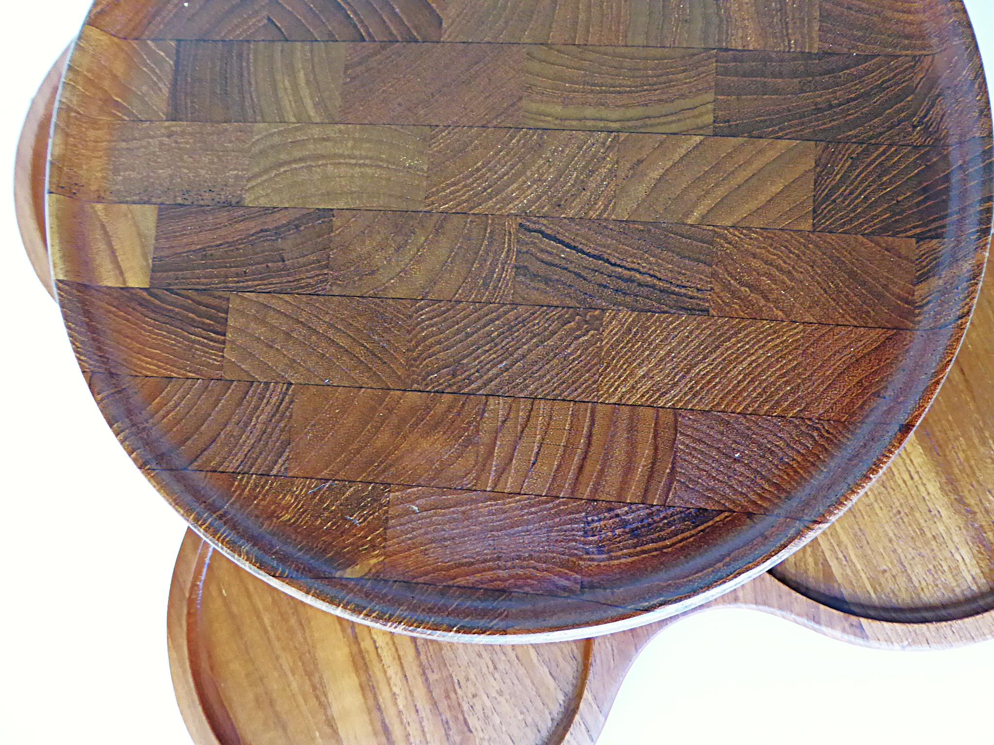 Mid-20th Century Danish Modern Teak 2-Tier Digsmed Lazy Susan Denmark 1960s For Sale
