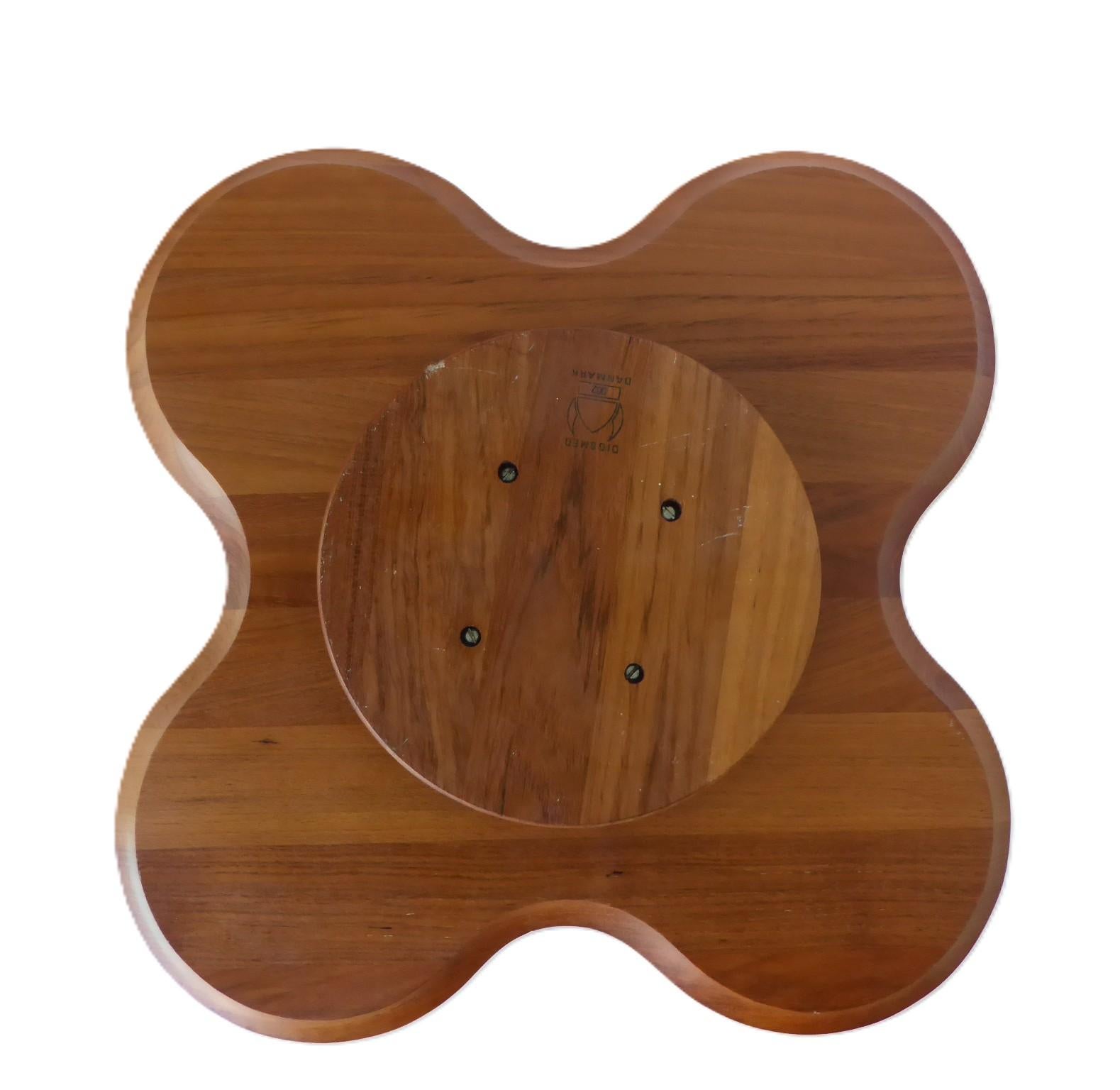 Danish Modern Teak 2-Tier Digsmed Lazy Susan Denmark 1960s For Sale 3