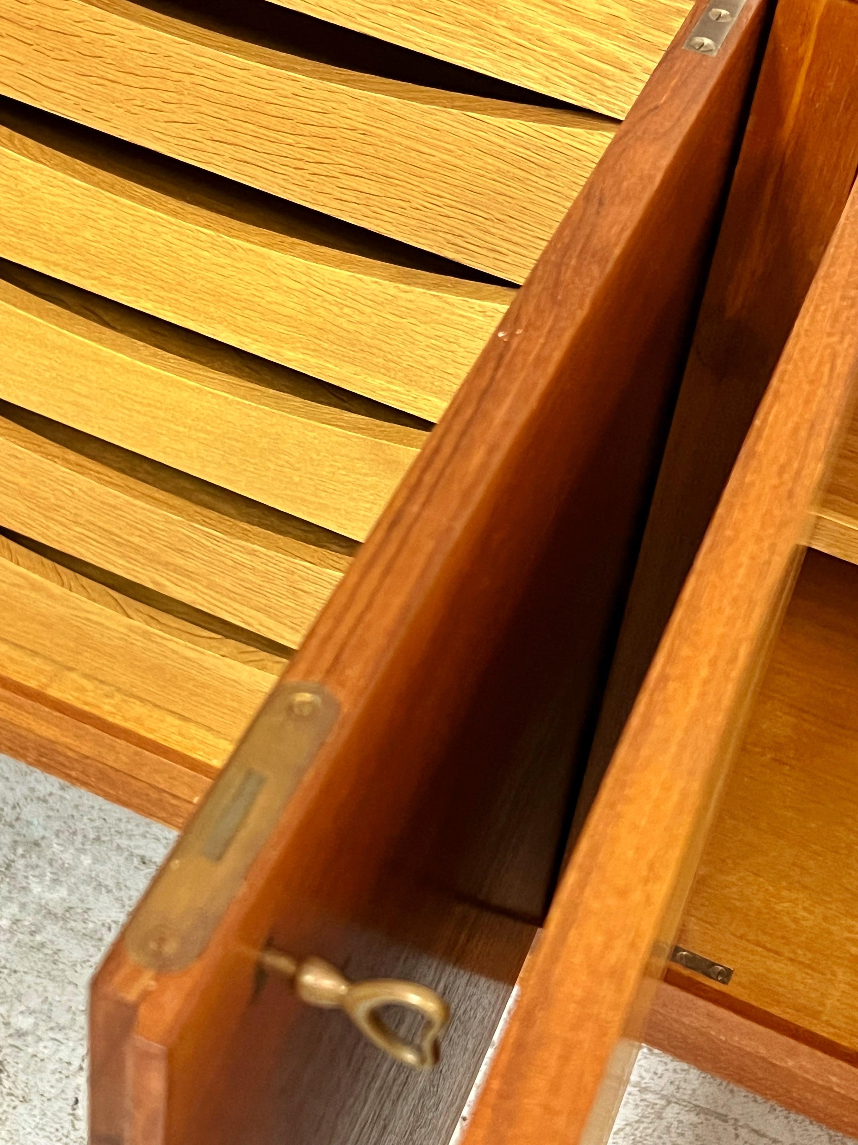 Danish Modern Teak 4 Door Sideboard Buffet, 1960s 7