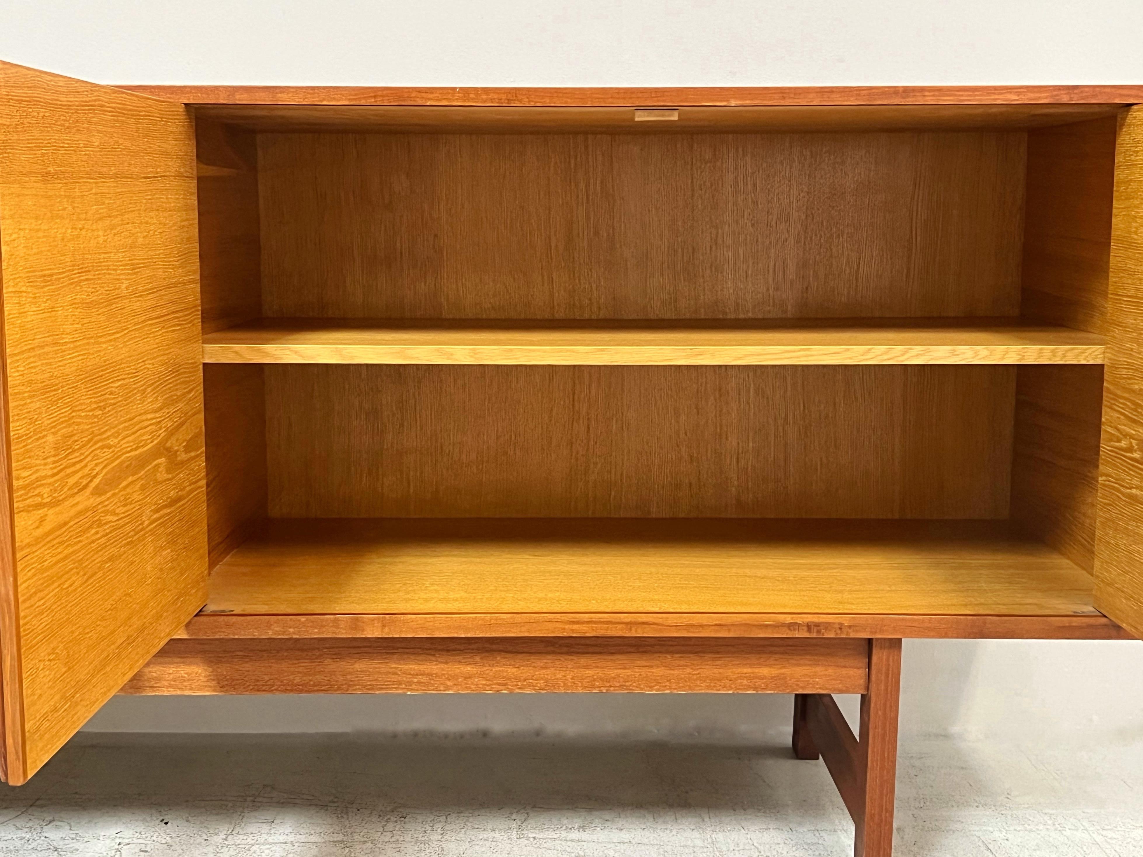 Mid-20th Century Danish Modern Teak 4 Door Sideboard Buffet, 1960s