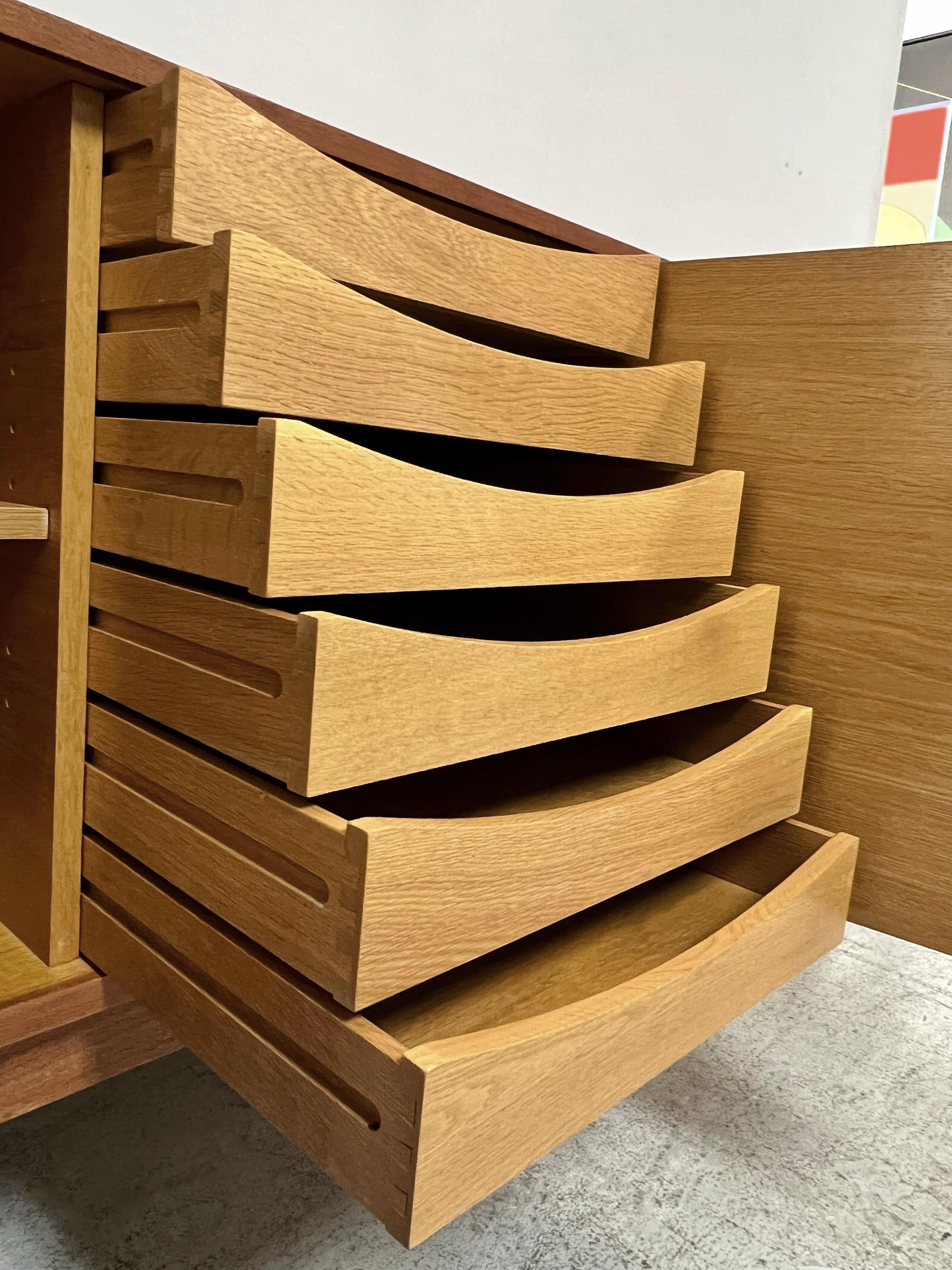 Danish Modern Teak 4 Door Sideboard Buffet, 1960s 2