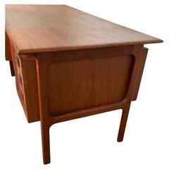 Libreria moderna danese a 4 cassetti in teak di Erik Brouer per Brouer Møbelfabrik