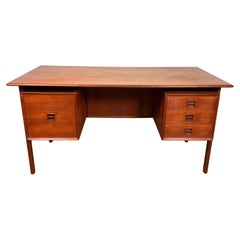 Danish Modern Teak 4 drawer Desk Bookcase by Erik Brouer for Brouer Møbelfabrik