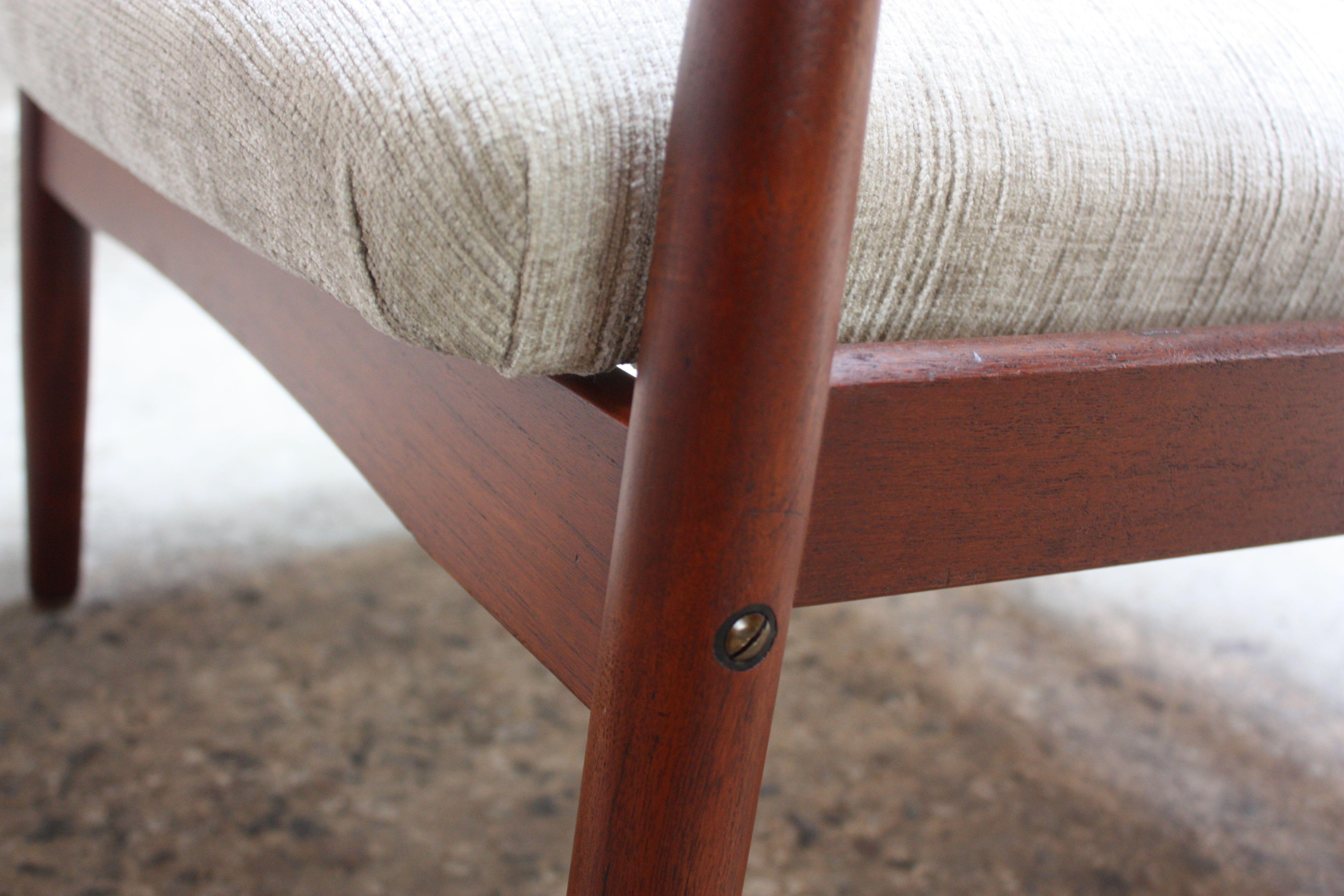 Danish Modern Teak Adjustable Lounge Chair and Ottoman by Søren Ladefoged 4