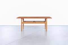 Danish Modern Teak and Cane Coffee Table by Hans J. Wegner for Andreas Tuck