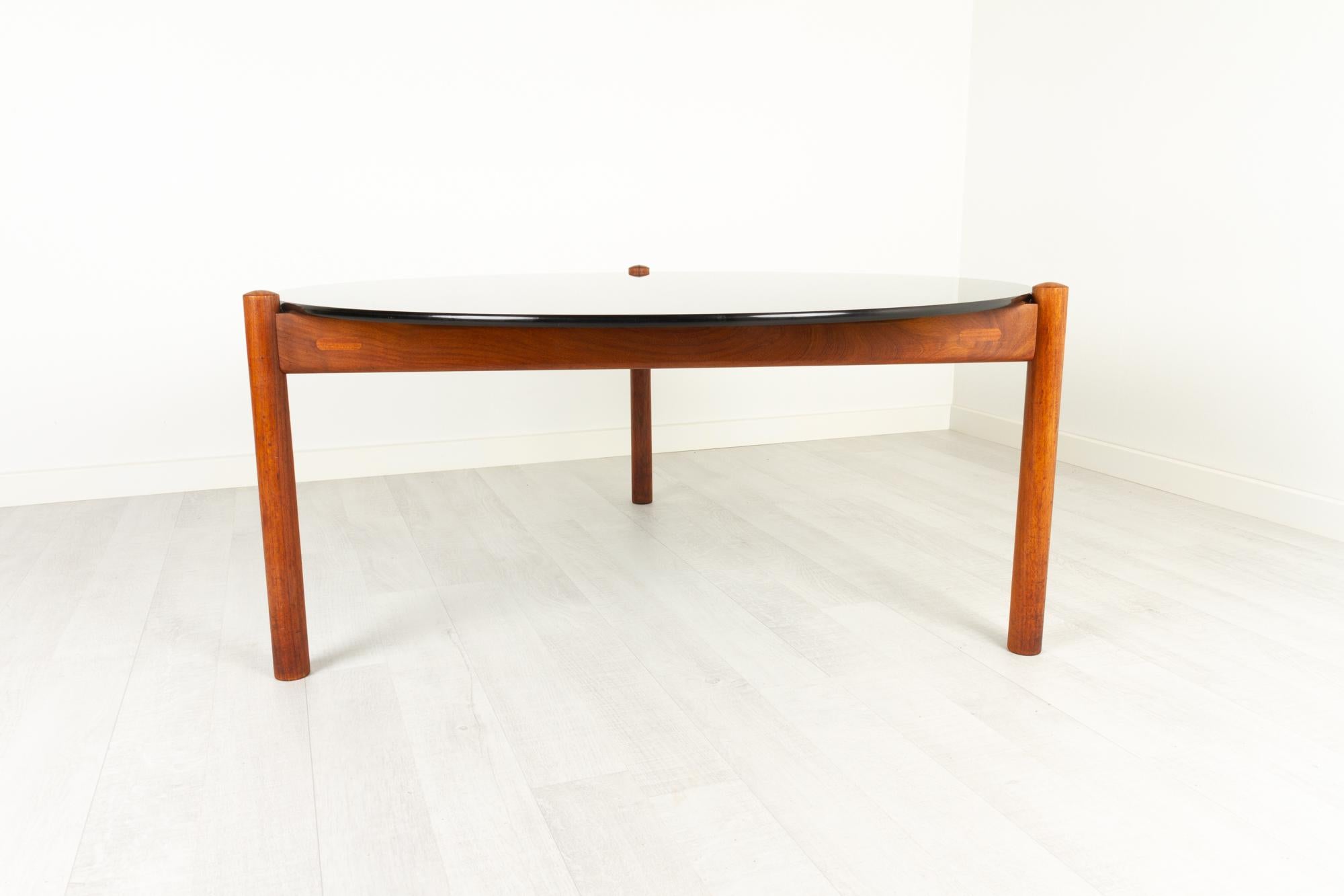 Danish Modern Teak and Glass Coffee Table by Komfort, 1960s 1