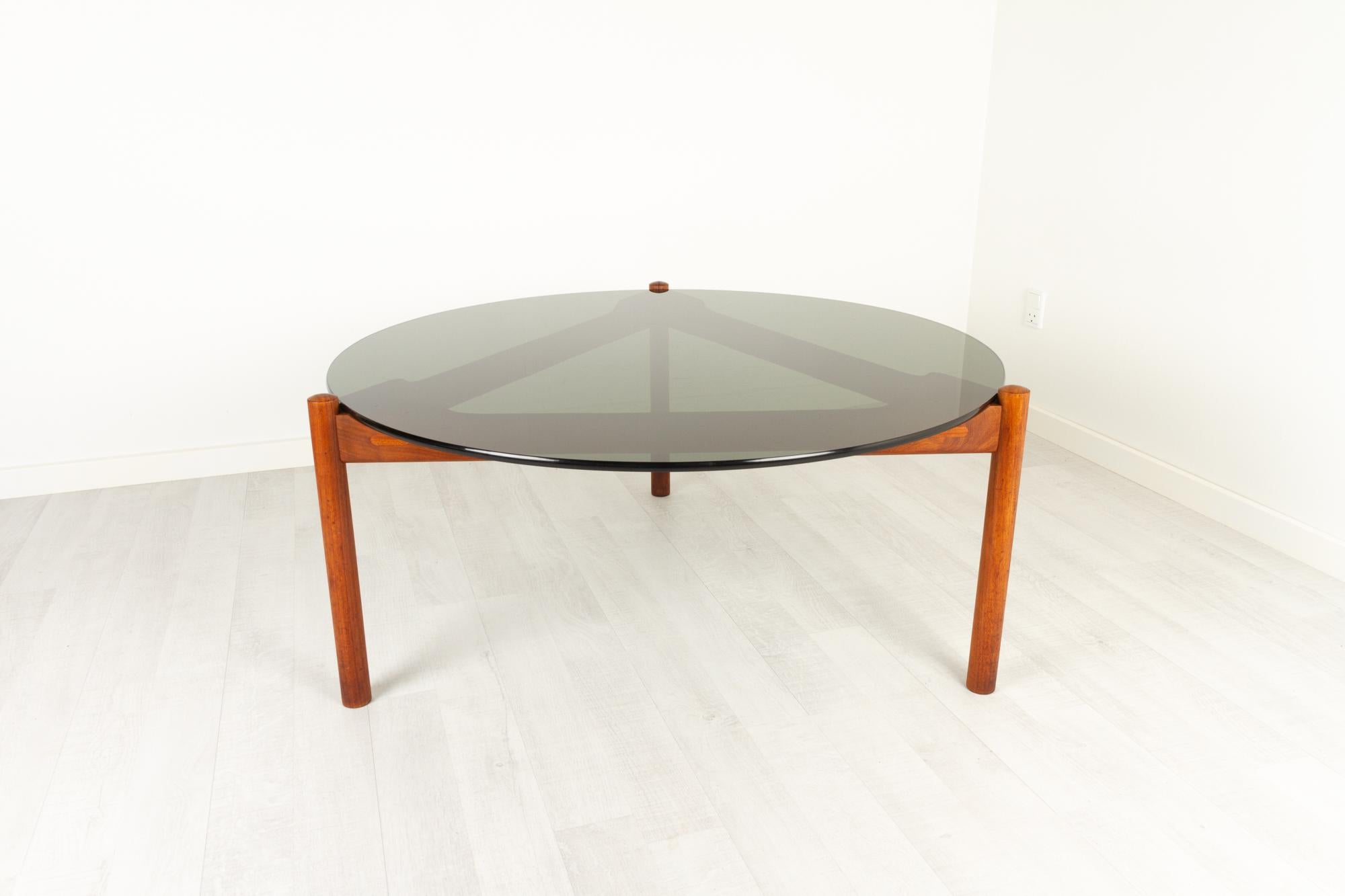 Danish Modern Teak and Glass Coffee Table by Komfort, 1960s 2