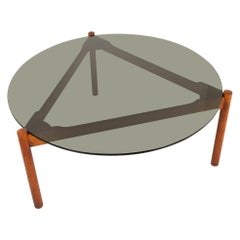 Danish Modern Teak and Glass Coffee Table by Komfort, 1960s