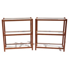 Danish Modern Teak and Glass Etageres