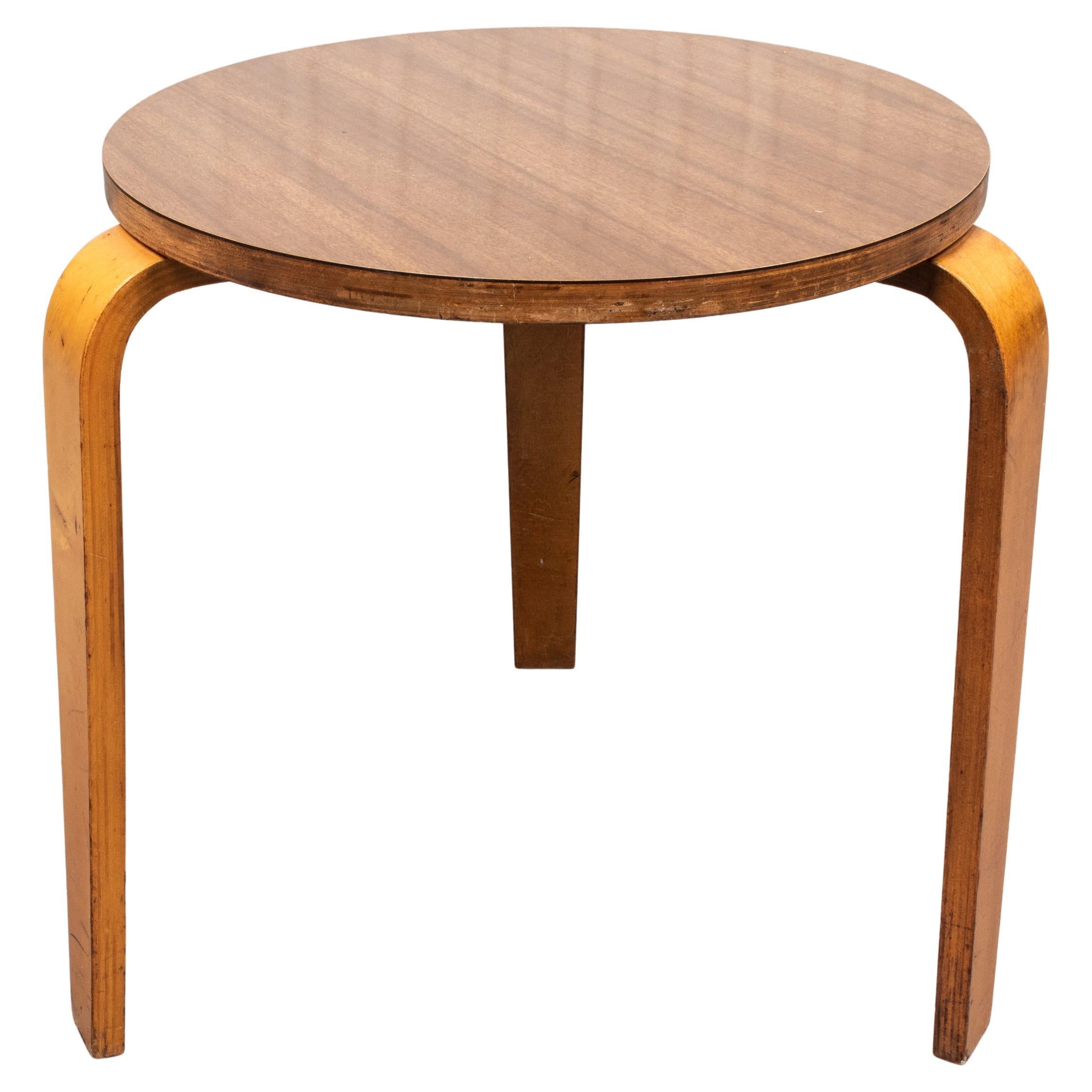 Danish Modern Teak and Laminate Side Table For Sale
