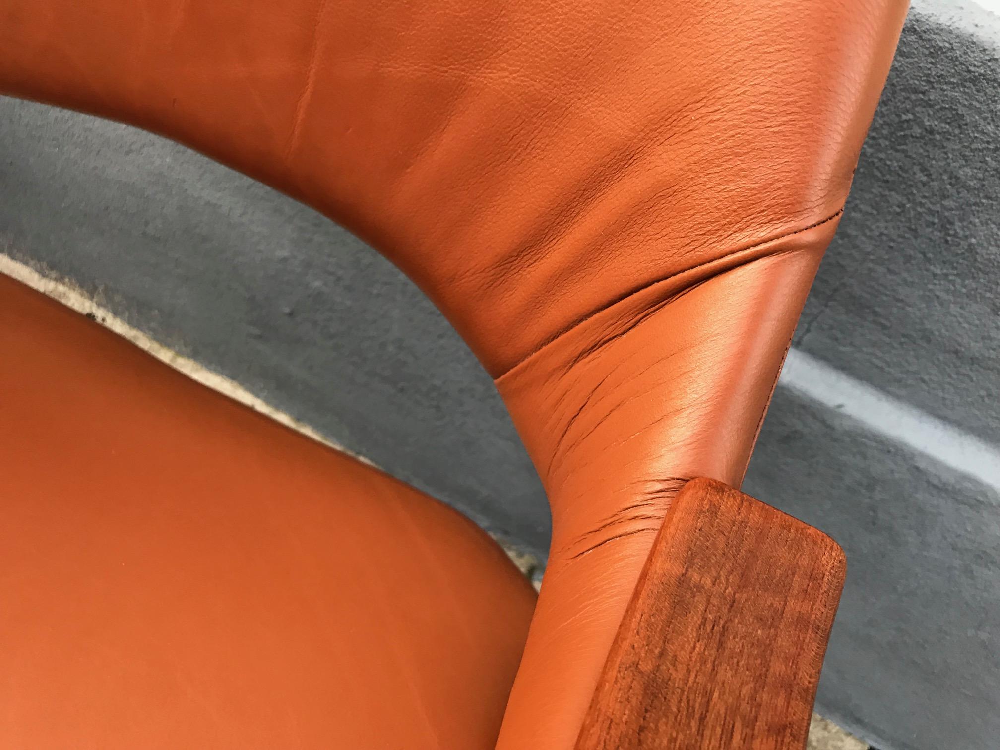 Danish Modern Teak and Leather Lounge Chair by N. A. Jørgensen, 1960s For Sale 3